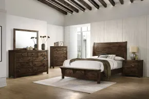 New Classic 00-1334-35C New Classic 00-1334-35C Blue Ridge - 5/0 Queen 5 Piece Bedroom Set (Bed, Dresser, Mirror, Chest, Nightstand) - Dark Brown