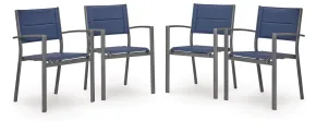 Ashley Furniture PCP326-601A Rocky Creek - Sling Arm Chair (Set of 4) - Blue / Gray