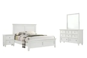 New Classic 02-044W-14N New Classic 02-044W-14N Tamarack - Eastern King 4 Piece Bedroom Set (Bed, Dresser, Mirror, Nighstand) - White