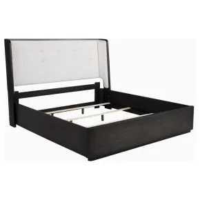 Coaster Fine Furniture 222491KW Leandro - 55" California King Wingback Bed - Burnished Black