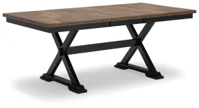 Ashley Furniture D634-35 Wildenauer - Rectangular Dining Extension Table - Brown / Black