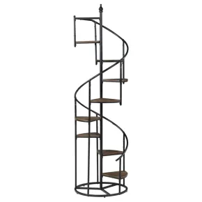 CoasterEssence 805675 Roseglen - 8-Shelf Staircase Bookshelf - Rustic Brown