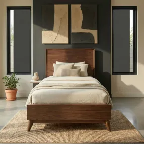Liberty Furniture 604-BR-TPL Liberty Furniture 604-BR-TPL Century Modern - Twin Platform Bed - Satin Walnut