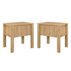 New Classic 30-T3591N-2ET New Classic 30-T3591N-2ET Thayer - One Drawer End Table / Bedside Table (Set of 2) - Natural