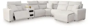 Ashley Furniture 65907S28 Ashley Furniture 65907S28 Modmax II - 6-Piece Power Reclining Sectional With RAF Press Back Power Chaise And Audio Console - Stone