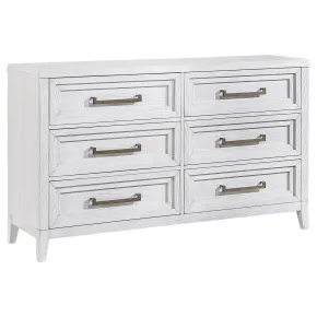 CoasterEveryday 224843 Marielle - 6-Drawer Bedroom Dresser - Distressed White