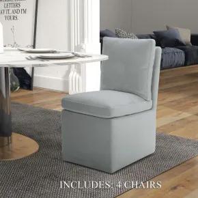 Liberty Furniture 733-ADCH-SP4PK Liberty Furniture 733-ADCH-SP4PK Accent Dining - Accent Dining Chairs With Casters (Set of 4) - Dark Gray