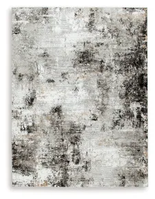 Ashley Furniture R406780 Langwell - 10' x 14' Rug - Black / Gray / White
