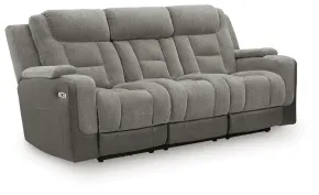 Ashley Furniture PC8350515 Mixed Motion - Power Reclining Sofa With Adjustable Headrest - Shadow