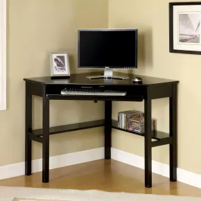 Furniture of America CM-DK6643 Porto - Corner Desk - Black