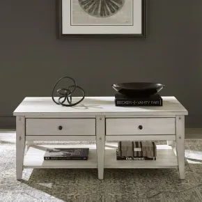 Liberty Furniture 110W-OT1010 Liberty Furniture 110W-OT1010 Lake House - Cocktail Table - Weathered White