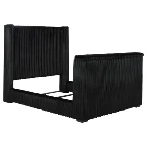 Coaster Fine Furniture 315945Q Centergrove - Upholstered Queen Wingback TV Bed - Black