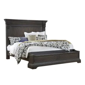 Pulaski Furniture P012-BR-K2 Caldwell - Queen Storage Bed - Smoked Molasses