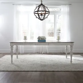 Liberty Furniture 244-T4490 Magnolia Manor - Rectangular Leg Table - Antique White
