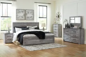 Ashley Furniture B1290/31/36/44/72/99 Ashley Furniture B1290/31/36/44/72/99 Bronyan - King Panel Bed - 5 Pc. - Dresser, Mirror, Chest, King Bed - Dark Gray