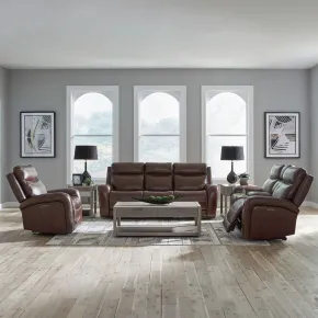 Liberty Furniture 7005CG-UPH-SOLOREC Liberty Furniture 7005CG-UPH-SOLOREC Blair - Sofa With Loveseat & Recliner - Cognac