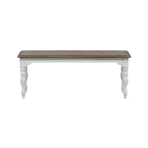 Liberty Furniture 244-C9000B Magnolia Manor - Dining Bench - Antique White