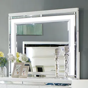 Furniture of America CM7320WH-M Calandria - Mirror With LED - White