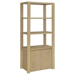 Coaster Fine Furniture 708224 Laurelton - 3-Shelf Media Tower Tall Pier Cabinet - Light Oak
