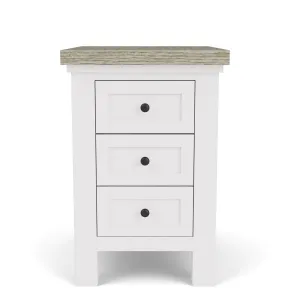 Riverside Furniture 37212 Cora - Chairside Table - Cloud / Fog