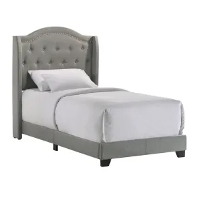 Intercon UB-BR-RHYTWN-SMK-C Intercon UB-BR-RHYTWN-SMK-C Rhyan - Upholstered Twin Bed - Smoke Finish