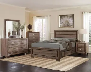 CoasterEveryday 204190KWB2 Kauffman - California King Side Rails & Slats, Box 2 of 4 - Washed Taupe