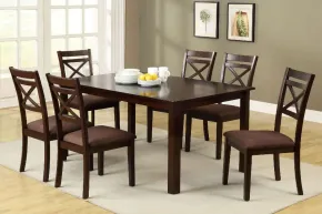 Furniture of America CM3400T-7PK Weston - 7 Piece Dining Table Set - Espresso
