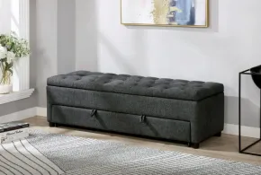 Furniture of America CM-BN6352GY Aguda - Storage Bench - Dark Gray