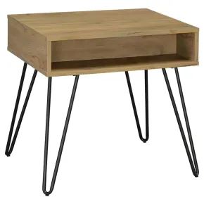 CoasterEssence 723367 Fanning - Engineered Wood Side End Table - Golden Oak