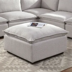 Furniture of America CM6547-OT Arlene - Ottoman - Light Gray