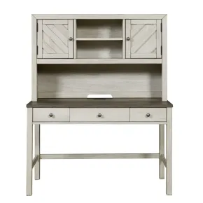Samuel Lawrence Furniture S466-BR-K7 Riverwood - Desk & Two Door Hutch with USB Port
