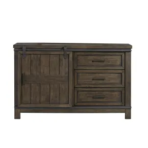 Liberty Furniture 759-BR30 Thornwood Hills - Barn Door Dresser - Rock Beaten Brown