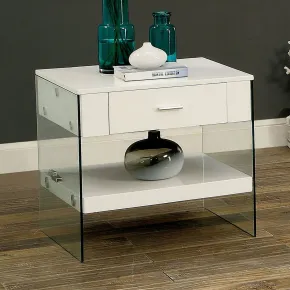 Furniture of America CM4451WH-E Raya - End Table - White