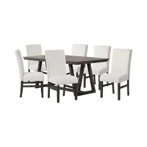 New Classic 40-4125-DW6C New Classic 40-4125-DW6C High Line - Dining Table & 6 Chairs - White