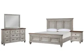 New Classic 00-2114-24N New Classic 00-2114-24N Mariana - Western King 4 Piece Bedroom Set (Bed, Dresser, Mirror, Nightstand) - Gray
