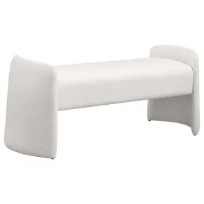 Coaster Fine Furniture 910199 Peoria - Velvet Upholstered Accent Bench - Ivory