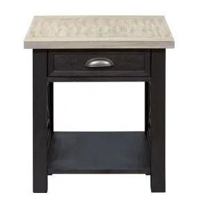 Liberty Furniture 422-OT1022 Heatherbrook - Drawer End Table - Charcoal & Ash