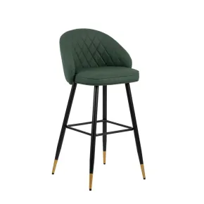 New Classic SAF199-BS-FGR New Classic SAF199-BS-FGR Oliver - Vegan Leather Bar Chair (Set of 2) - Green