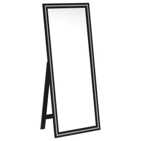 Coaster Fine Furniture 960962 Windrose - Tempered LED Standing Mirror - Black