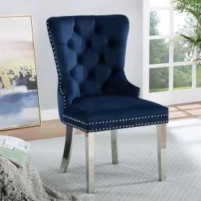 Furniture of America CM-AC261NV-2PK Jewett - Chair (Set of 2) - Blue