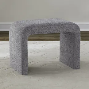 Liberty Furniture 732-AS1000 Cascade Falls - Upholstered Accent Stool - Satin Espresso