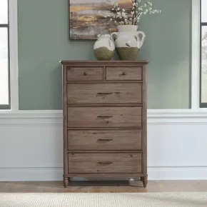 Liberty Furniture 866-BR41 Hickory Grove - 6 Drawer Chest - Heirloom Brown