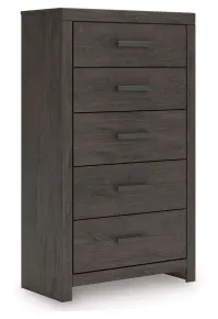 Ashley Furniture B3789-46 Prendonea - Five Drawer Chest - Charcoal