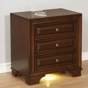 Furniture of America CM7302CH-N Brandt - Nightstand - Brown Cherry