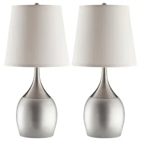 CoasterEveryday 901471 Tenya - Empire Shade Urn Table Lamp (Set of 2) - Silver