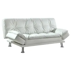CoasterEssence 300291 Dilleston - Upholstered Tufted Convertible Sofa Bed - White
