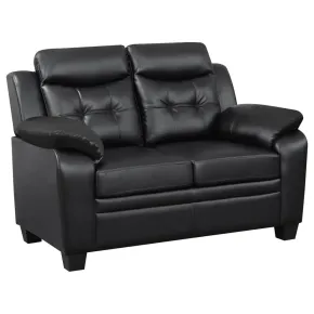 CoasterEveryday 506552 Finley - Upholstered Padded Arm Tufted Loveseat - Black