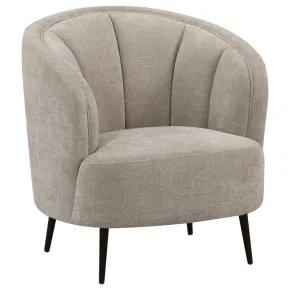 Coaster Fine Furniture 504839 Ellorie - Upholstered Channel Back Curved Chair - Beige