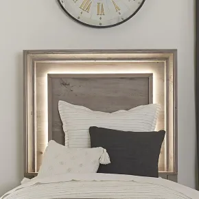Liberty Furniture 272-BR11 Liberty Furniture 272-BR11 Horizons - Twin Panel Headboard With Lights - Graystone