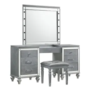 New Classic BA9698S-091 New Classic BA9698S-091 Valentino - Vanity Table Mirror (Bulbs Not Included) - Silver